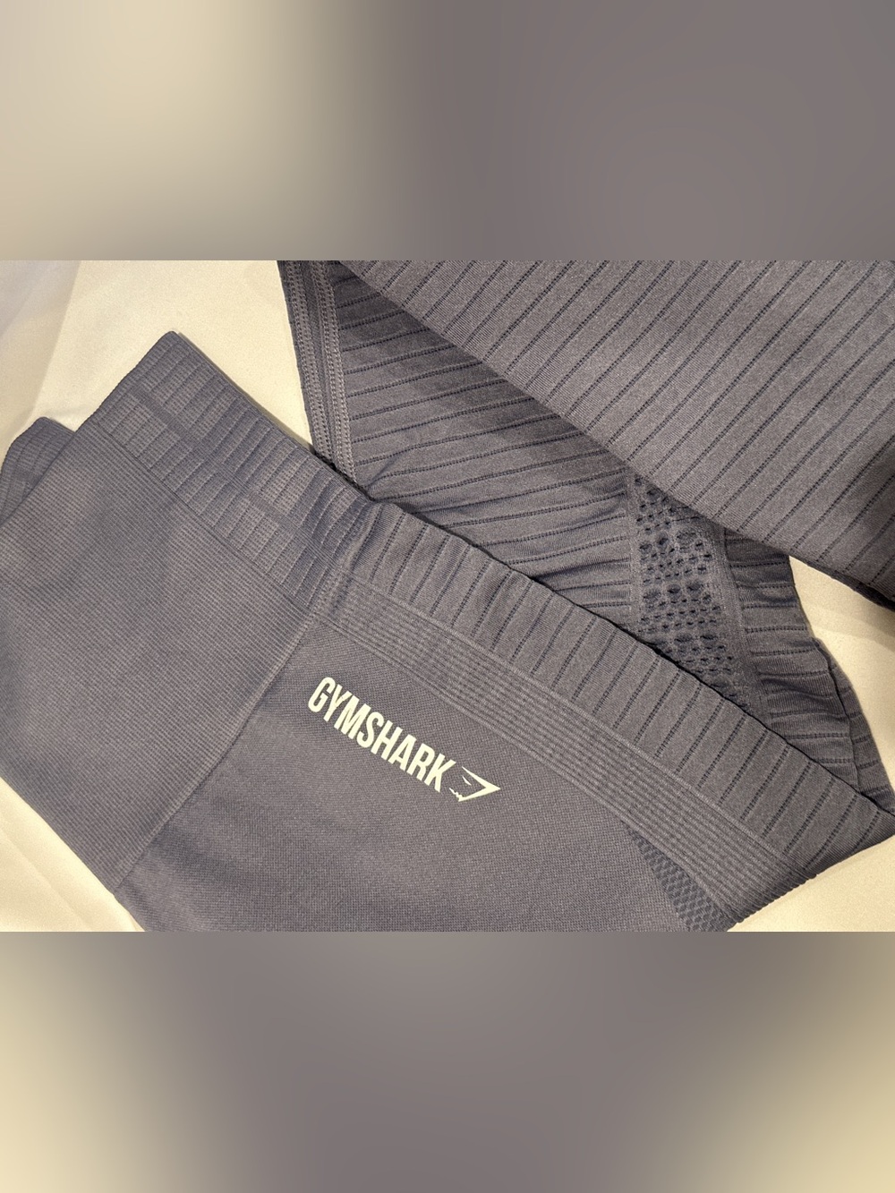 ✨ 3 FOR $50! Gymshark Seamless High Rise Leggings Slate Gray Small Like New - Picture 8 of 9